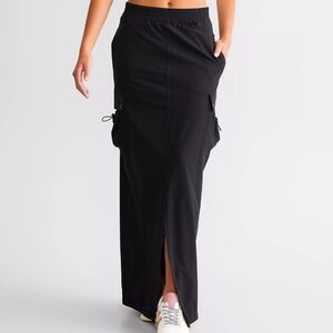 MONO B Cargo Maxi Skirt - Black - Size M